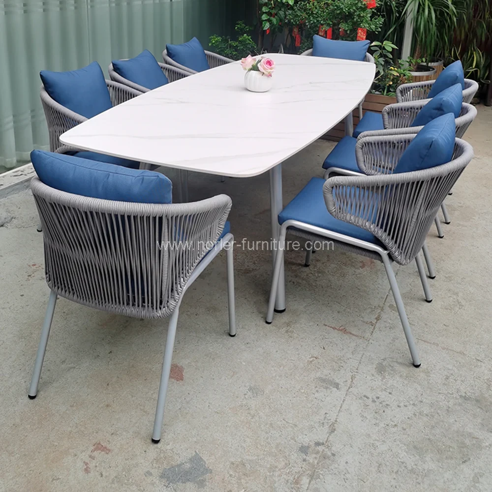 Rope Outdoor Wicker Furniture Tables Set