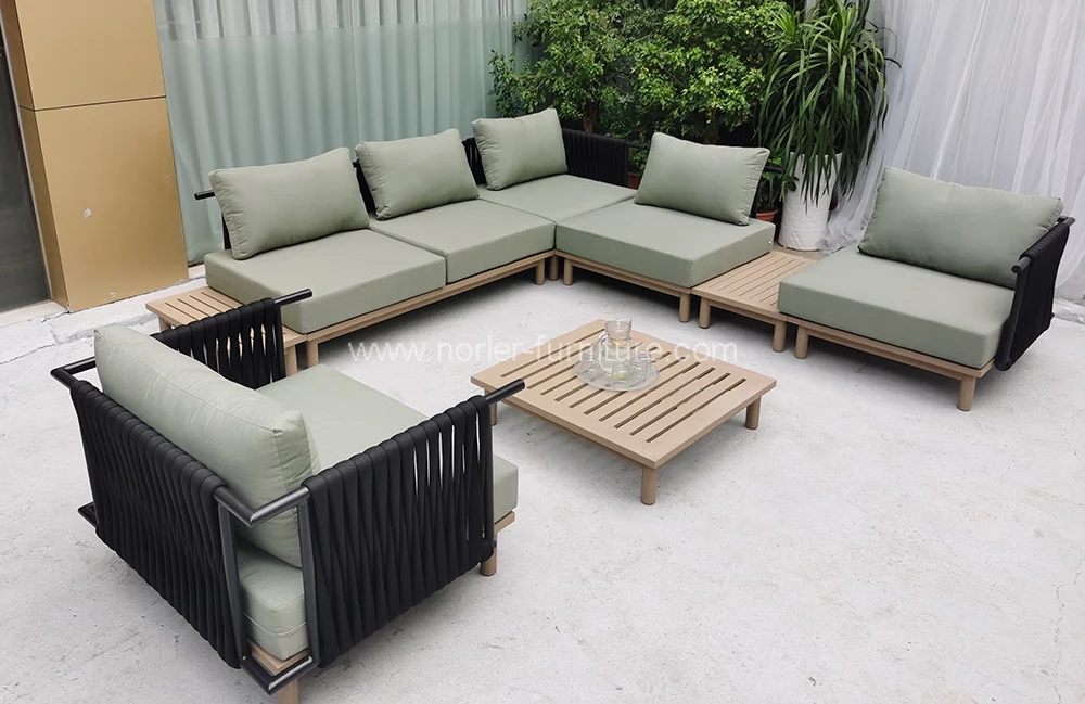 Modern Design Outdoor Aluminum Frame Rope Weaving sofa
