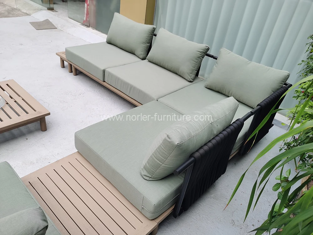 Modern Design Outdoor Aluminum Frame Rope Weaving sofa