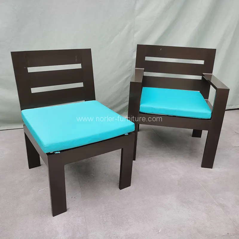 आउटडोर लक्जरी एल्युमिनियम फ्रेम फ्रेम डिजिंग सेट