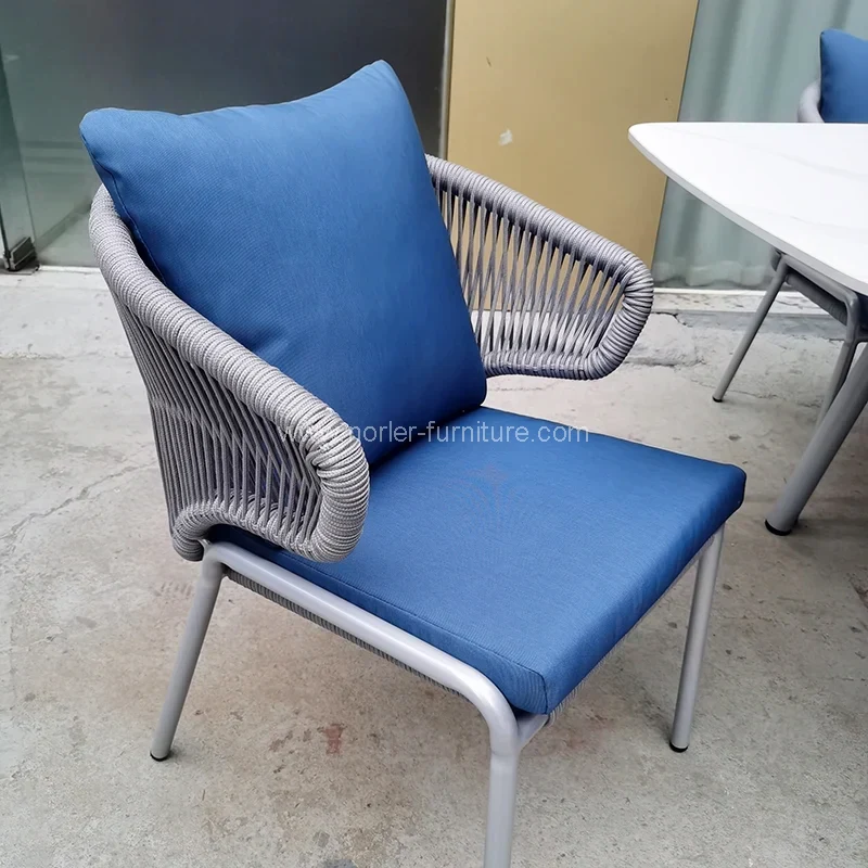 डोरी आउटडोर आउटडोर Wicker फर्निचर तालिका सेट