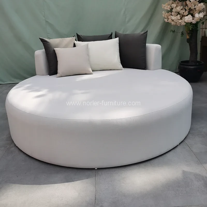 पानीप्रिफ आउटडोर फर्निचर राउन्ड सूर्य ओछ्यानमा