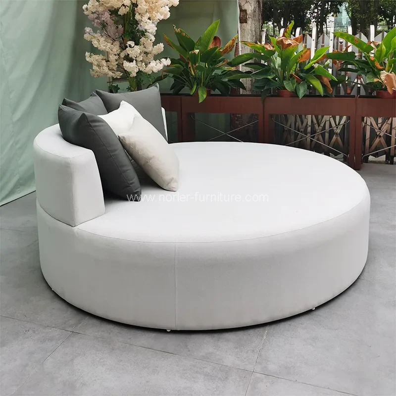 पानीप्रिफ आउटडोर फर्निचर राउन्ड सूर्य ओछ्यानमा