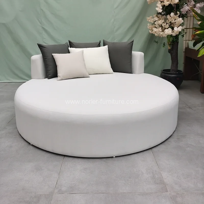 पानीप्रिफ आउटडोर फर्निचर राउन्ड सूर्य ओछ्यानमा