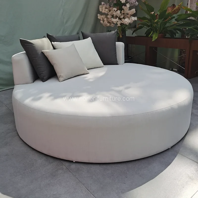 पानीप्रिफ आउटडोर फर्निचर राउन्ड सूर्य ओछ्यानमा