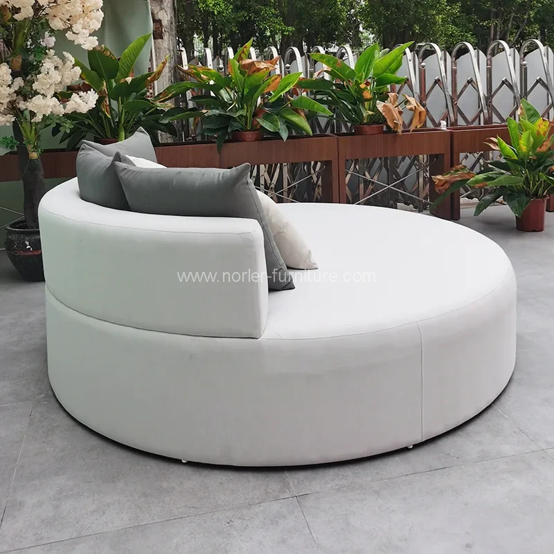 पानीप्रिफ आउटडोर फर्निचर राउन्ड सूर्य ओछ्यानमा